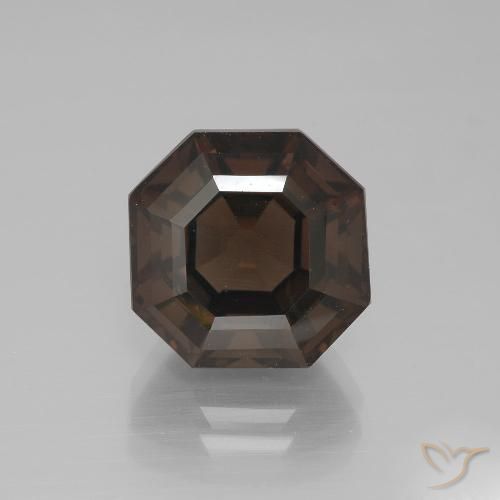 8.10ct Natural Marrón medio cuarzo ahumado, corte esmeralda, VS