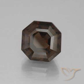 cuarzo ahumado Marrón medio natural de 8.10 ct, Corte Octágono / Esmeralda, VS