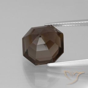 cuarzo ahumado Marrón medio natural de 8.10 ct, Corte Octágono / Esmeralda, VS