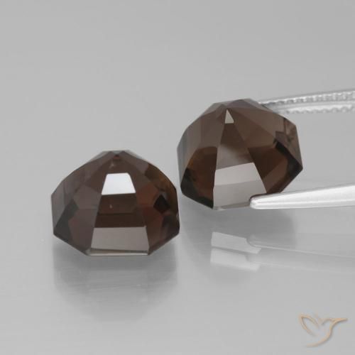 Gemas de cuarzo ahumado Marrón nogal natural de 10.34 ct, Corte Octágono / Esmeralda, VVS-VS