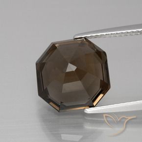 cuarzo ahumado Marrón chocolate natural de 6.28 ct, Corte Octágono / Esmeralda, VVS-VS