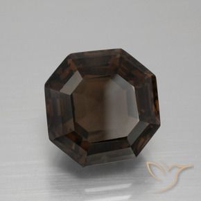 cuarzo ahumado Azul oscuro natural de 7.77 ct, Corte Octágono / Esmeralda, VVS