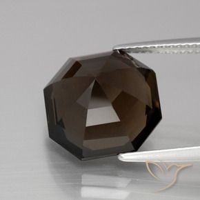 cuarzo ahumado Marrón chocolate natural de 8.14 ct, Corte Octágono / Esmeralda, VVS-VS