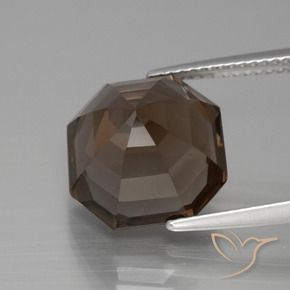 cuarzo ahumado Marrón medio natural de 7.95 ct, Corte Octágono / Esmeralda, VVS-VS