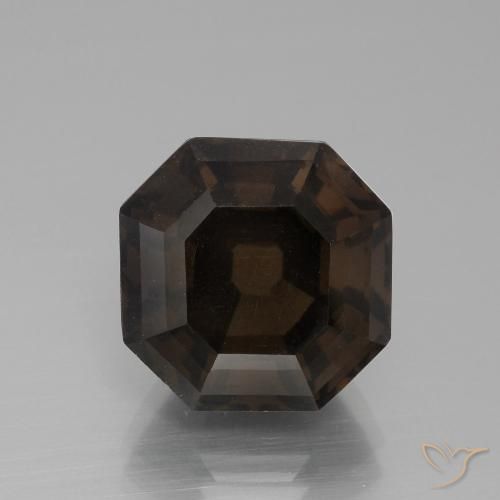 7.47ct Natural Marrón medio cuarzo ahumado, corte esmeralda, VVS-VS