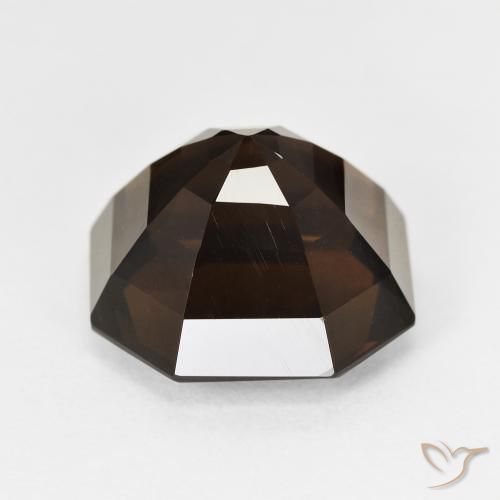 cuarzo ahumado Marrón oscuro natural de 7.34 ct, Corte Octágono / Esmeralda, VVS