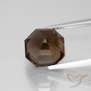 cuarzo ahumado Marrón medio natural de 4.60 ct, Corte Octágono / Esmeralda, VVS