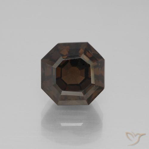 4.75ct Natural Marrón oscuro cuarzo ahumado, corte esmeralda, VVS-VS
