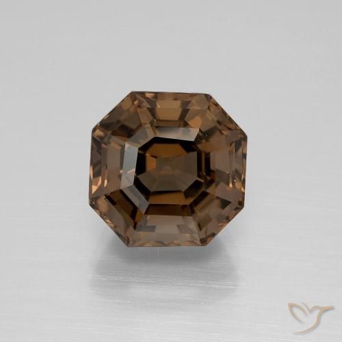 4.48ct Natural Marrón nogal cuarzo ahumado, corte esmeralda, VVS-VS