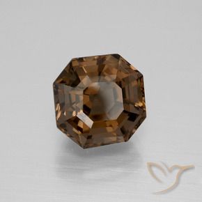 cuarzo ahumado Marrón nogal natural de 4.48 ct, Corte Octágono / Esmeralda, VVS-VS