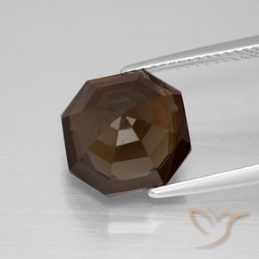 cuarzo ahumado Marrón sombra natural de 4.79 ct, Corte Octágono / Esmeralda, VVS-VS