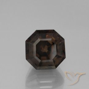 cuarzo ahumado Marrón chocolate natural de 5.90 ct, Corte Octágono / Esmeralda, VVS