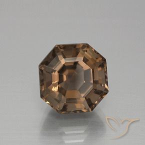 cuarzo ahumado Marrón medio natural de 5.40 ct, Corte Octágono / Esmeralda, VS