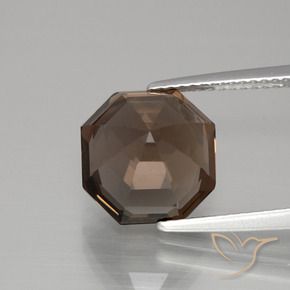 cuarzo ahumado Marrón medio natural de 5.40 ct, Corte Octágono / Esmeralda, VS