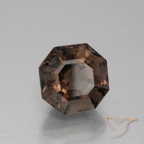 cuarzo ahumado Marrón medio natural de 5.58 ct, Corte Octágono / Esmeralda, VVS-VS