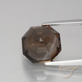 cuarzo ahumado Marrón medio natural de 5.58 ct, Corte Octágono / Esmeralda, VVS-VS