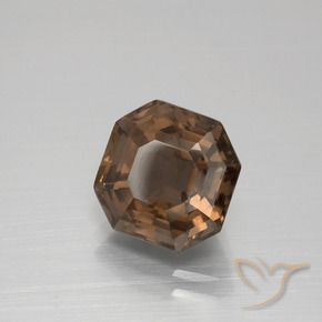 cuarzo ahumado Marrón medio natural de 3.71 ct, Corte Octágono / Esmeralda, VS