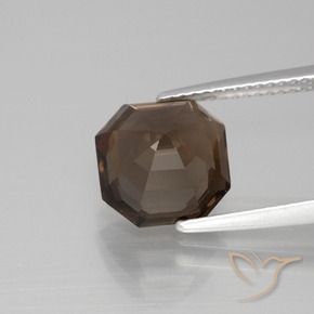 cuarzo ahumado Marrón medio natural de 3.71 ct, Corte Octágono / Esmeralda, VS