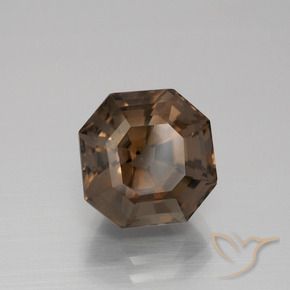 cuarzo ahumado Marrón chocolate natural de 5.11 ct, Corte Octágono / Esmeralda, VS