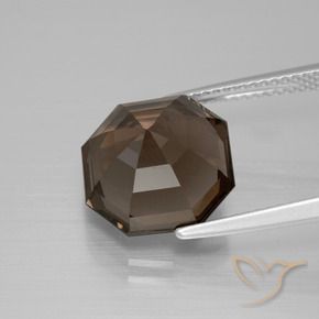 cuarzo ahumado Azul oscuro natural de 6.56 ct, Corte Octágono / Esmeralda, VS