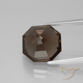 cuarzo ahumado Azul oscuro natural de 6.32 ct, Corte Octágono / Esmeralda, VS
