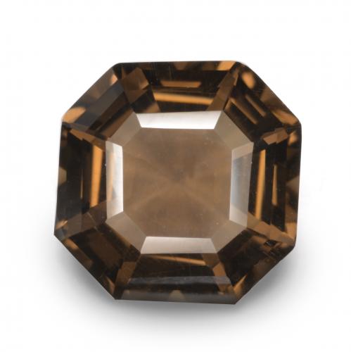 Cuarzo Ahumado Marrón nogal natural de 3.06 ct, corte esmeralda, VVS-VS