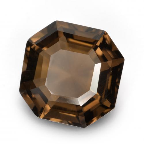 Cuarzo Ahumado Marrón nogal natural de 3.06 ct, corte esmeralda, VVS-VS