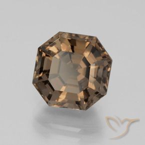 cuarzo ahumado Marrón nogal natural de 5.58 ct, Corte Octágono / Esmeralda, VVS-VS