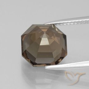 cuarzo ahumado Marrón nogal natural de 5.58 ct, Corte Octágono / Esmeralda, VVS-VS