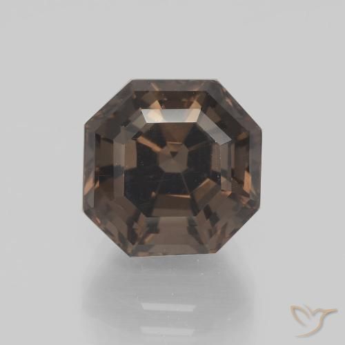 5.77ct Natural Marrón nogal cuarzo ahumado, corte esmeralda, VVS-VS