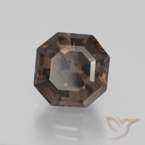 cuarzo ahumado Marrón nogal natural de 5.77 ct, Corte Octágono / Esmeralda, VVS-VS