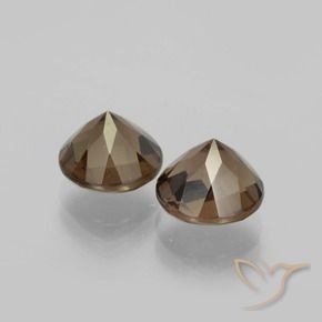 Gemas de cuarzo ahumado Marrón cálido natural de 3.98 ct, Redondo, VVS-VS