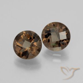 Gemas de cuarzo ahumado Marrón jengibre natural de 3.65 ct, Redondo, VVS-VS