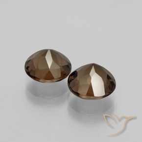 Gemas de cuarzo ahumado Marrón jengibre natural de 3.65 ct, Redondo, VVS-VS