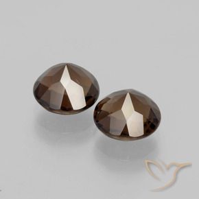 Gemas de cuarzo ahumado Marrón nogal natural de 3.56 ct, Redondo, VS