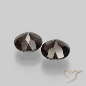 Gemas de cuarzo ahumado Marrón canela intenso natural de 3.38 ct, Redondo, VS