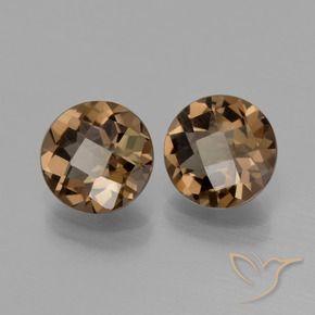 Gemas de cuarzo ahumado Marrón cálido natural de 3.03 ct, Redondo, VVS-VS