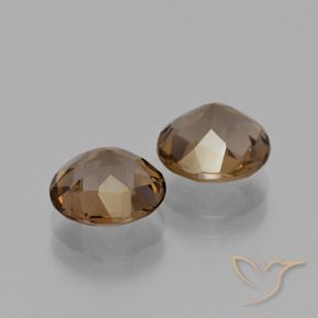 Gemas de cuarzo ahumado Marrón cálido natural de 3.03 ct, Redondo, VVS-VS