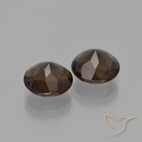 Gemas de cuarzo ahumado Marrón nogal natural de 3.43 ct, Redondo, VS