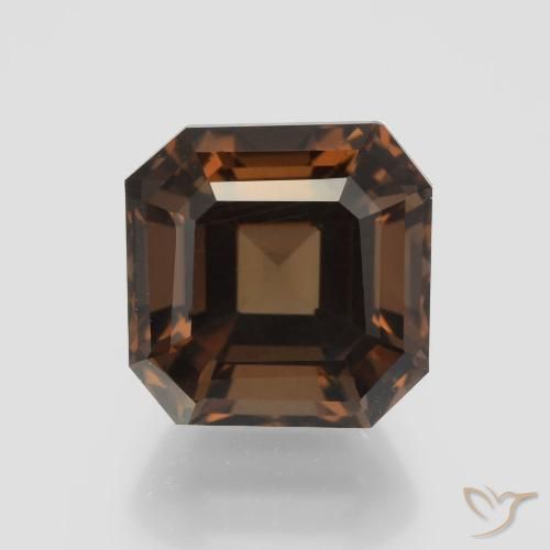 5.60ct Natural Marrón medio cuarzo ahumado, corte esmeralda, VVS-VS