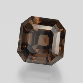 Cuarzo ahumado marrón natural de 7,21 ct, corte esmeralda, VVS-VS