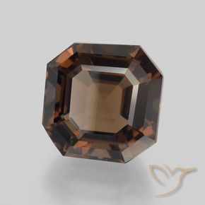 cuarzo ahumado Marrón medio natural de 8.54 ct, Corte Octágono / Esmeralda, VVS