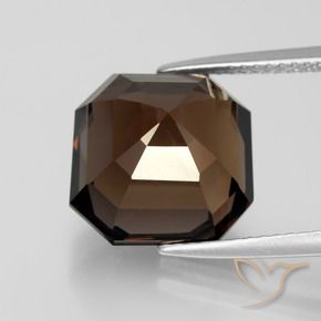 cuarzo ahumado Marrón medio natural de 8.54 ct, Corte Octágono / Esmeralda, VVS