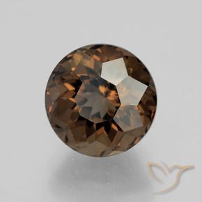 cuarzo ahumado Marrón oscuro natural de 4.53 ct, Redondo, VVS