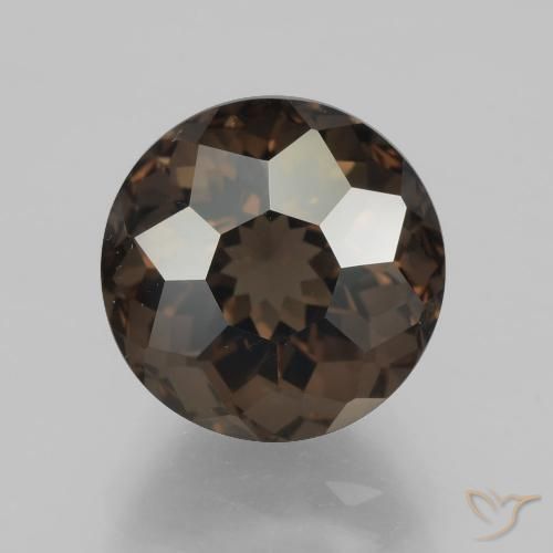 5.78ct Natural Marrón cuarzo ahumado, Redondo, VVS