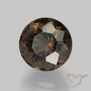 cuarzo ahumado Marrón oscuro natural de 5.16 ct, Redondo, VVS