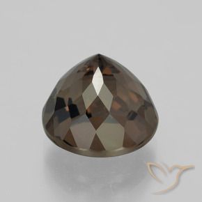 cuarzo ahumado Marrón oscuro natural de 5.16 ct, Redondo, VVS