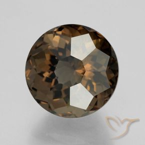 cuarzo ahumado Marrón sombra natural de 6.76 ct, Redondo, VVS-VS