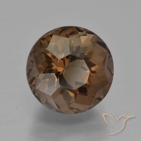 cuarzo ahumado Marrón medio natural de 6.63 ct, Redondo, VVS