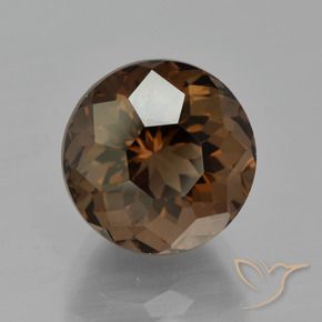 cuarzo ahumado Marrón medio natural de 6.02 ct, Redondo, VVS